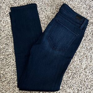NWOT PAIGE Skyline Skinny Jeans in Everdeen Dark Blue Wash Size 28